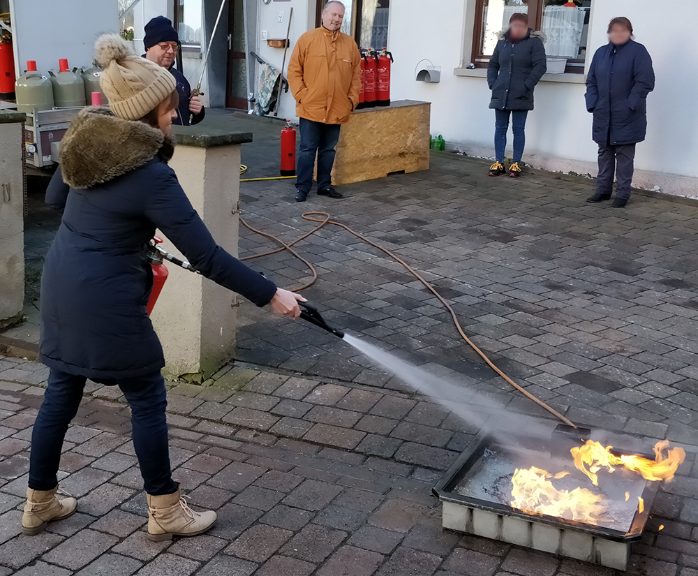 Haus Höhenruh übt Brände löschen
