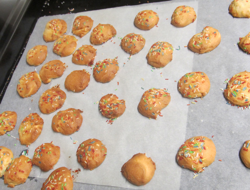 Kekse mit Streusel fertig gebacken